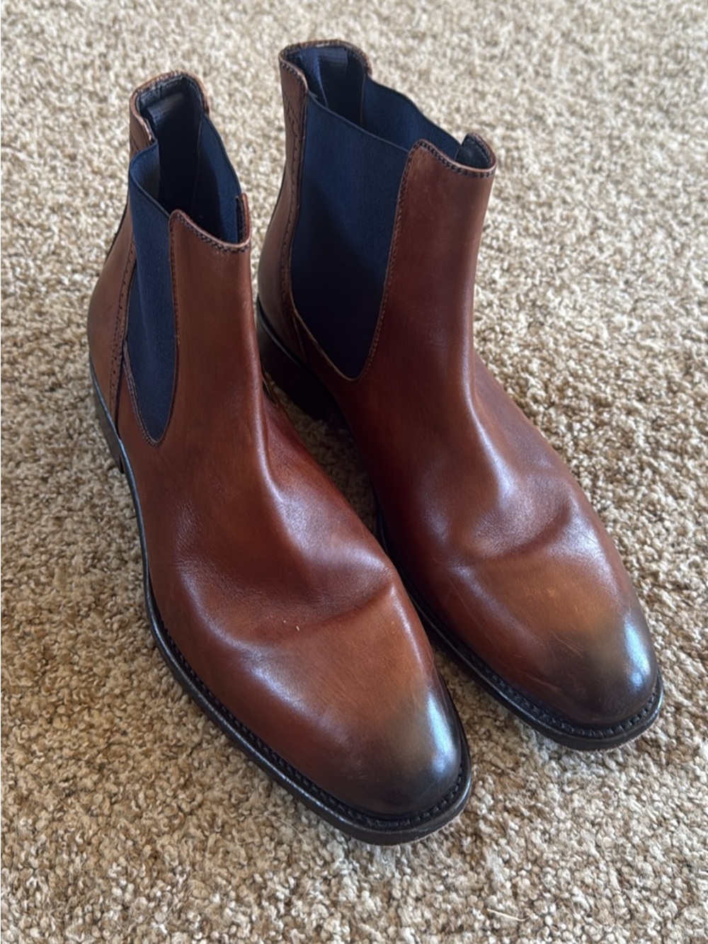 Johnston & Murphy Brown Leather Chukka Chelsea Boots
